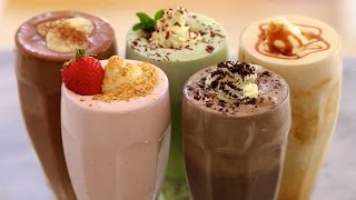 5 Homemade Ice Cream Milkshake Recipes [upl. by Nilkcaj]