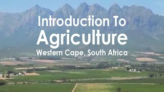 Introduction To Agriculture Western Cape South Africa [upl. by Nnaeilsel]