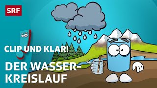 Wasserkreislauf Was ist das  SRF Kids – Clip und klar  Für Kinder erklärt [upl. by Otreblada311]