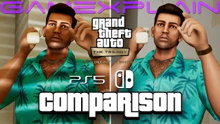 GTA The Definitive Edition Graphics Comparison Switch vs PS5 [upl. by Cirde]