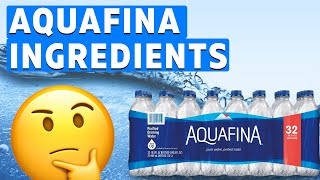 Aquafina IngredientsWhat is in this Mysterious Water [upl. by Noma938]