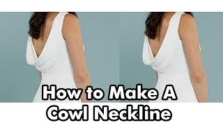 Cowl Neckline Pattern Making Tutorial Back Cowl [upl. by Lattonia427]