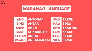 Learn Maranao Language Basic words with examples [upl. by Ecirtak]