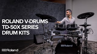 Introducing the Roland VDrums TD50X Series Electronic Drum Kits feat TD50KV2 [upl. by Lissy]