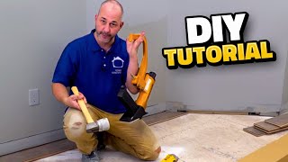 How To Install Engineered Hardwood Flooring [upl. by Oinota]