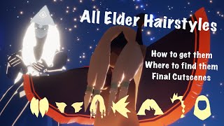 Sky CotL All Elder Spirit Hairstyles  How to Get  Final Elder Spirit Cutscenes [upl. by Nedi]