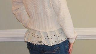 DIY Sweater Refashioning Easy Sewing Project [upl. by Asilav]