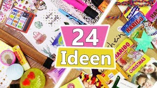 24 Adventskalender Ideen zum Befüllen 2017  DIY Basteln Material Süßigkeiten amp Kosmetik [upl. by Hannahoj]