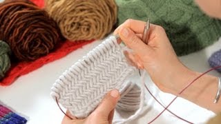 How to Do a Herringbone Stitch  Knitting [upl. by Anialam]