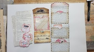 Junk Journal  Using Up Book Pages Ep 6 Easy DropDown Envelopes in Junk Journals The Paper Outpost [upl. by Jodi]