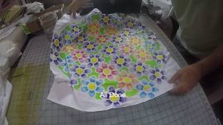 How To Paint On Fabric  Stencil On Fabric Using Derwent Inktense Blocks [upl. by Tharp]