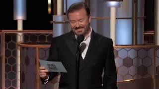 Ricky Gervais Globos de Oro 2020 Subtitulado en Español [upl. by Sirrad]