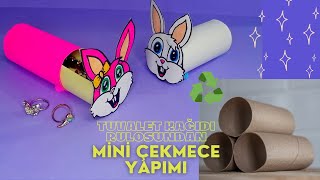 MİNİ ÇEKMECE YAPIMI  TUVALET KAĞIDI RULOSUNDAN NELER YAPILIR  RECYCLE  DIY [upl. by Orest]