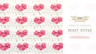 Crochet For Beginners The Heart Stitch  Easy Tutorial by Hopeful Honey [upl. by Hailed]