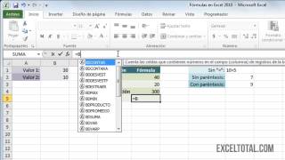 Fórmulas en Excel [upl. by Douglass]