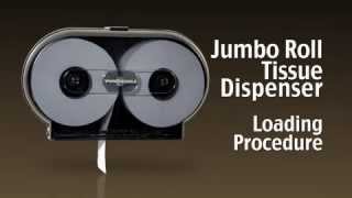 Twin Jumbo Roll Tissue Dispenser Loading Instructions [upl. by Erland]