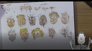 1 How to draw faces in the style of Quentin Blake Part 1 [upl. by Ettinger]