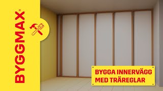 Bygga innervägg med träreglar [upl. by Siclari]