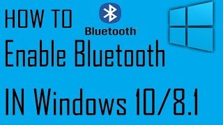 How to Enable Bluetooth For Windows 10 [upl. by Gaven405]