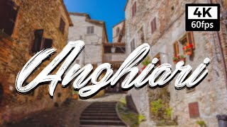 【4K】ANGHIARI Walking Tour  captions guide [upl. by Elocan]