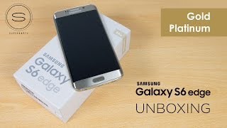 Samsung Galaxy S6 Edge Gold Platinum Unboxing  SuperSaf TV [upl. by Analat]