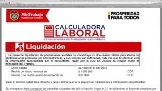 Calculadora Laboral de MinTrabajo [upl. by Collum961]