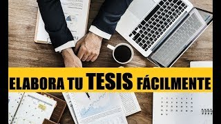 CÓMO HACER UNA TESIS FÁCILMENTE  ESTRUCTURA [upl. by Ahsatsana]