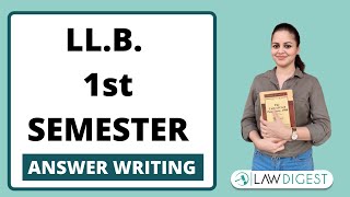 LLB Semester Exams amp Answer Writing  How to study for 1st Semester LLB [upl. by Enilrac]