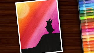 Easy drawing with oil pastels for beginners  Oil pastel drawing  shorts [upl. by Lovering827]