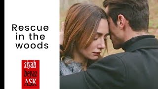 Siyaz Beyaz Ask ❖ Ep 12 ❖ Ferhat rescues Asli in the woods ❖ English [upl. by Aloel]