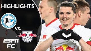 RB Leipzig closes on Bayern Munich with win vs Arminia Bielefeld  ESPN FC Bundesliga Highlights [upl. by Schenck]