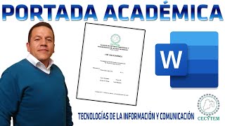 Como CREAR una Portada Académica en Word para entregar Trabajos Escolares [upl. by Yxel740]