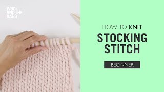 How to knit Stocking Stitch [upl. by Naujed]