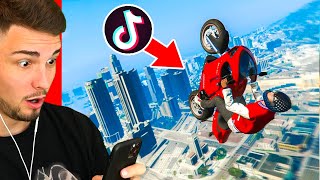 VIRALE GTA 5 STUNTS auf TIK TOK NACHMACHEN 100 [upl. by Seda929]