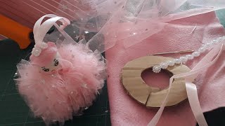 tuto 💗 pompon en tulle facile 💗 [upl. by Colier]