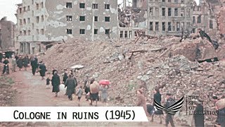 Colognes massive destruction after Operation Millenium filmed 1945 [upl. by Ingrim]