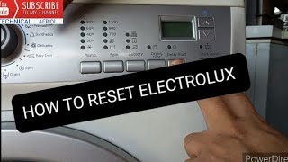 HOW TO RESET MY ELECTROLUX WASHERedit [upl. by Sadira700]