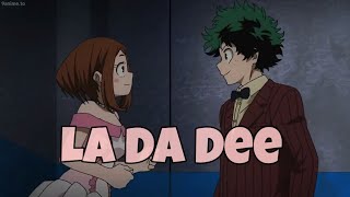 Deku x Uraraka AMV  La Da Dee  My Hero Academia [upl. by Nerta157]