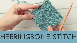 How to Knit the Herringbone Stitch [upl. by Leonteen162]