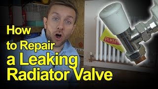 HOW TO REPAIR A LEAKING RADIATOR VALVE  Plumbing Tips [upl. by Sheehan]