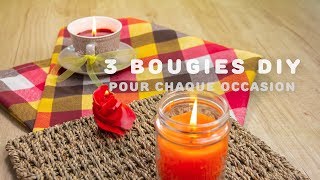 Comment faire une bougie maison  3 idées faciles [upl. by Aliuqaj885]