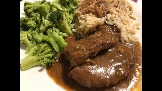 Cubed Steak amp Gravy Crockpot Recipe  Southern Sassy Mama [upl. by Pernick]