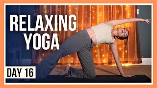 15 min Yoga for Flexibility – Day 16 EVENING YOGA CLASS [upl. by Eizeerb]