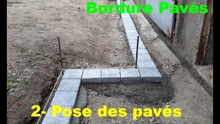 Poser une bordure de pavés étape 2  la pose [upl. by Hiro791]