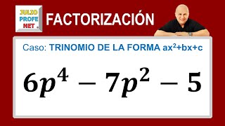 Caso 6 de factorización trinomio de la forma ax²bxc Ejercicio 5 [upl. by Beattie]