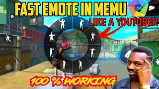 HOW TO SHOW FAST EMOTE IN MEMU PLAYER🔥😱  FAST EMOTE FREE FIRE  UFun gaming [upl. by Atilahs]