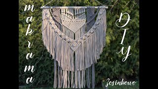 Makrama na ścianę DIY jak zrobić macrame tutorial [upl. by Yelrak]