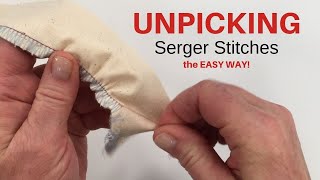 How To UNPICK SERGER STITCHES the EASY WAY [upl. by Eema]