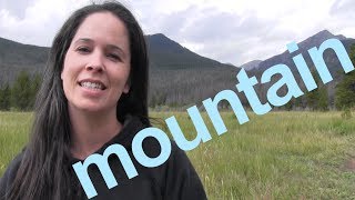 How to Say MOUNTAIN and SENTENCE  American English [upl. by German445]