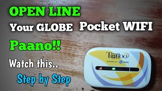 How To OPEN LINE your Globe Pocket WIFI Using phone Step by Step tutorial [upl. by Eniger]